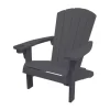 Poltrona da esterno keter "alpine adirondack" in polipropilene grafite effetto legno 80,5x95,5x93 cm