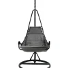 Poltrona dondolo da esterno sospesa eurogarden in metallo antracite 90/80x102x195 cm