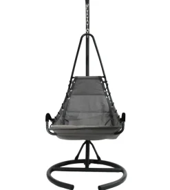 Poltrona dondolo da esterno sospesa eurogarden in metallo antracite 90/80x102x195 cm