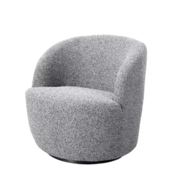 Poltrona girevole bellahome "aura" grigio 65x77x69 cm