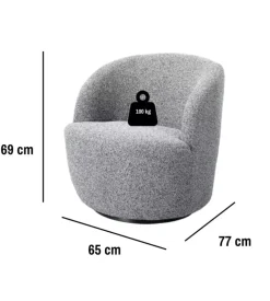 Poltrona girevole bellahome 