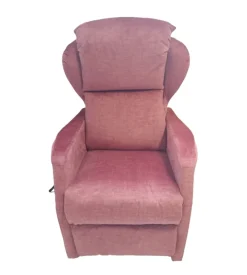 Poltrona "jolly 2" con recliner e alzata elettrica in tessuto mattone, 75x85x108 cm