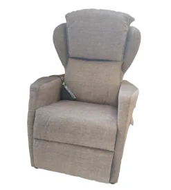 Poltrona "jolly 2" con recliner e alzata elettrica in tessuto mattone, 75x85x108 cm