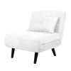 Poltrona letto "queen" in tessuto bianco, 77x77x85 cm