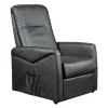 Poltrona massaggiante bellahome "siena" con recliner elettrico in ecopelle nero 75x93x105 cm