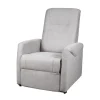 Poltrona massaggiante bellahome "siena" con recliner elettrico in tessuto grigio 75x93x105 cm