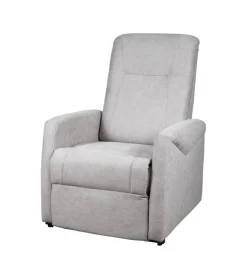 Poltrona massaggiante bellahome "siena" con recliner elettrico in tessuto grigio 75x93x105 cm