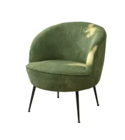 Poltrona "nora" in velluto a coste salvia 63x71x71 cm