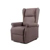 Poltrona relax con recliner elettrico bellahome "berg" tessuto marrone, 72,5x94x109 cm