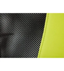 Poltroncina ufficio verde con braccioli e ruote, 55x54,5x85-95 cm