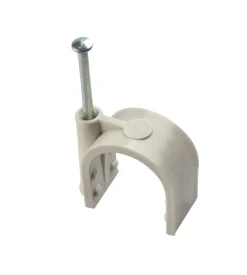 Poly pool - 50 graffette fissacavo per cavo tondo ø 10 mm grigie