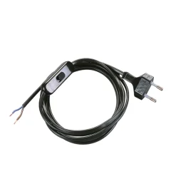 Poly pool - 1,5 m cavo alimentazione abat-jour spina 2,5 a nero