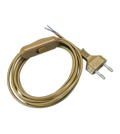 Poly pool - 1,5 m cavo alimentazione abat-jour spina 2,5 a oro