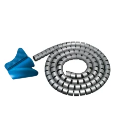 Poly pool - 2 m guaina spiralata raccoglicavi argento