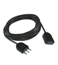 Poly pool - 5 m prolunga con spina 16 a e presa bivalente nera