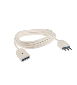 Poly pool - 5 m prolunga con spina 16 a e presa bivalente bianca