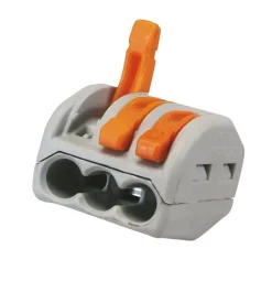 Poly pool - 3 morsetti unipolari a levetta a tre entrate grigi