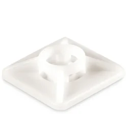 Poly pool - 20 supporti adesivi per fascette con larghezza massima di 4,8 mm bianchi