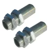 Poly pool - 2 tubetti filettati e fresati in ferro zincato lunghezza 30 mm argento