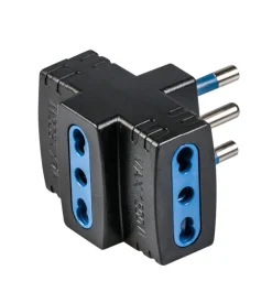 Poly pool - adattatore multiplo spina 16 a e 3 prese bivalenti nero