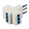 Poly pool - adattatore multiplo spina e 4 prese 10 a bianco
