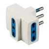 Poly pool - adattatore multiplo spina 16 a e 3 prese bivalenti bianco