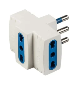 Poly pool - adattatore multiplo spina 16 a e 3 prese bivalenti bianco
