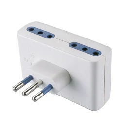Poly pool - adattatore multiplo spina e 4 prese 10 a bianco