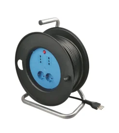 Poly pool - avvolgicavo "mini" 50 m con 2 prese bivalenti 2 p30