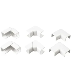 Poly pool - kit accessori n° 1 per canale 20 x 15 mm, angolo esterno, interno e piano bianco