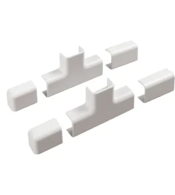 Poly pool - kit accessori n° 2 per canale 20 x 10 mm, giunti lineari, a t e tappi bianco
