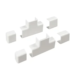 Poly pool - kit accessori n° 2 per canale 30 x 15 mm, giunti lineari, a t e tappi bianco