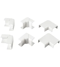 Poly pool - kit accessori n° 1 per canale 30 x 15 mm, angoli esterni, interni e piani bianco