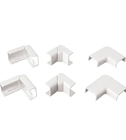 Poly pool - kit accessori n° 1 per canale 20 x 10 mm, angoli esterni, interni e piani bianco
