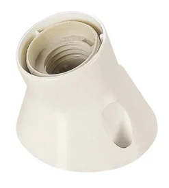 Poly pool - portalampada e27 da parete con base inclinata bianco