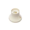 Poly pool - portalampada e27 da parete con base dritta bianco