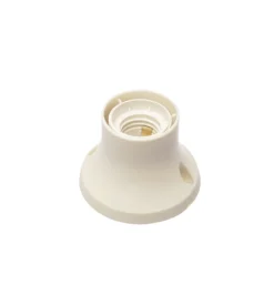 Poly pool - portalampada e27 da parete con base dritta bianco