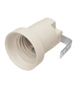 Poly pool - portalampada e27, fissaggio con staffa metallica con due fori m3 avorio