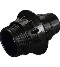 Poly pool - portalampada e14 con ghiera corpo parzialmente filettato nero