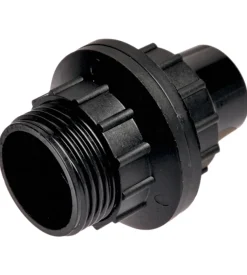 Poly pool - portalampada e14 con 2 ghiere corpo filettato nero