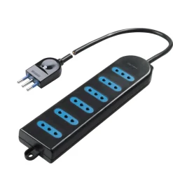 Poly pool - presa multipla con 6 prese 10 a e 1,5 m cavo bianca