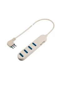 Poly pool - presa multipla con 4 prese 10 a 1,5 m cavo e interruttore bianca