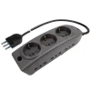 Poly pool - presa multipla "compact" con 9 prese 1,5 m cavo antracite
