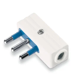 Poly pool - spina "salvaspazio" 16 a 2p+t uscita cavo a 90° bianca