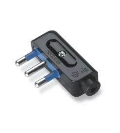 Poly pool - spina "salvaspazio" 16 a 2p+t uscita cavo a 90° nera