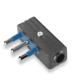 Poly pool - spina "salvaspazio" 16 a 2p+t uscita cavo a 90° nera