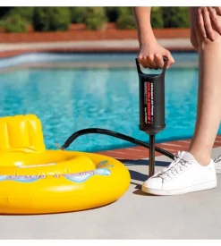 Pompa manuale intex "double quick i" colore nero con 3 ugelli, 29 cm - cod. 68612