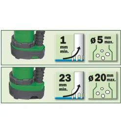 Pompa sommersa mista per acque chiare e acque scure 750 watt.