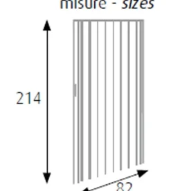 Porta a soffietto da interno essenza colore bianco venato 82x214 cm