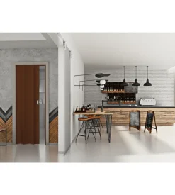 Porta a soffietto da interno "monica" noce 83x214 cm